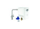 Grohe Blue Professional Spültisch-Einhebelmischer 31326DC2 supersteel, Starter Kit, L-Auslauf, Bluetooth/WIFI