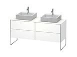 Duravit XSquare Waschtisch-Unterschrank XS4927B1818 160x53,8x54,8cm, 4 Auszüge, beidseitig, weiß matt