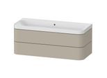 Duravit Happy D.2 Plus Möbelwaschtisch HP4349N60600000 117,5x49cm, 2 Schubkästen, ohne Hahnloch, taupe seidenmatt