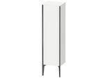 Duravit XViu Halbhochschrank XV1325RB218 40x36x133cm, schwarz matt, Tür rechts, weiß matt