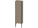 Duravit XViu Halbhochschrank XV1315RB235 40x24x133cm, schwarz matt, Tür rechts, Eiche terra