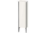 Duravit XViu Halbhochschrank XV1315RB285 40x24x133cm, schwarz matt, Tür rechts, weiß hochglanz