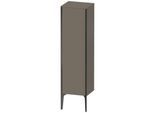 Duravit XViu Halbhochschrank XV1325LB290 40x36x133cm, schwarz matt, Tür links, flannel grey seidenmatt