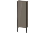Duravit XViu Halbhochschrank XV1316RB289 50x133x24cm, 1 Tür, schwarz matt, Anschlag rechts, flannel grey hochglanz
