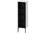 Duravit XViu Halbhochschrank XV1367LB222 40x36x133cm, Glastür, schwarz matt, Tür links, weiß hochglanz