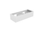 Keuco Edition 11 Waschtischunterschrank 31267300100 140 x 35 x 53,5 cm, mit LED-Beleuchtung, Lack Seidenmatt, Glas Weiß