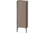 Duravit XViu Halbhochschrank XV1316LB286 50x133x24cm, 1 Tür, schwarz matt, Anschlag links, cappucino hochglanz