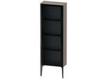 Duravit XViu Halbhochschrank XV1366LB243 50x24x133cm, Glastür, schwarz matt, Tür links, basalt matt