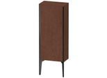 Duravit XViu Halbhochschrank XV1305RB213 40x24x89cm, schwarz matt, Tür rechts, amerikanischer nussbaum