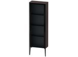 Duravit XViu Halbhochschrank XV1366LB272 50x24x133cm, Glastür, schwarz matt, Tür links, eiche dunkel gebürstet