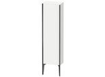 Duravit XViu Halbhochschrank XV1315LB218 40x24x133cm, schwarz matt, Tür links, weiß matt
