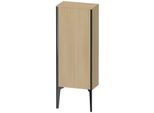 Duravit XViu Halbhochschrank XV1305LB271 40x24x89cm, schwarz matt, Tür links, mediterrane eiche