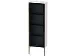 Duravit XViu Halbhochschrank XV1366LB185 50x24x133cm, Glastür, champagner matt, Tür links, weiß hochglanz
