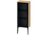 Duravit XViu Halbhochschrank XV1360RB230 40x24x89cm, Glastür, schwarz matt, Tür rechts, Eiche natur