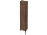 Duravit XViu Hochschrank XV1335LB221 40x36x177cm, schwarz matt, Tür links, nussbaum dunkel