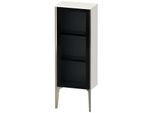 Duravit XViu Halbhochschrank XV1360LB122 40x24x89cm, Glastür, champagner matt, Tür links, weiß hochglanz