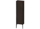 Duravit XViu Halbhochschrank XV1315LB269 40x24x133cm, schwarz matt, Tür links, nussbaum gebürstet