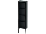Duravit XViu Halbhochschrank XV1365LB238 40x24x133cm, Glastür, schwarz matt, Tür links, dolomiti grey hochglanz