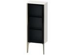 Duravit XViu Halbhochschrank XV1360LB185 40x24x89cm, Glastür, champagner matt, Tür links, weiß hochglanz
