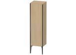 Duravit XViu Halbhochschrank XV1325LB271 40x36x133cm, schwarz matt, Tür links, mediterrane eiche
