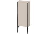 Duravit XViu Halbhochschrank XV1305LB291 40x24x89cm, schwarz matt, Tür links, taupe matt