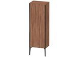 Duravit XViu Halbhochschrank XV1326LB279 50x36x133cm, schwarz matt, Tür links, nussbaum natur