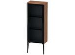 Duravit XViu Halbhochschrank XV1360RB279 40x24x89cm, Glastür, schwarz matt, Tür rechts, nussbaum natur