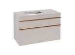 Villeroy und Boch Venticello Waschtisch-Unterschrank A94205VK 95,7 x 60,6 x 50,2 cm, Waschtisch links, Griff Copper, soft grey
