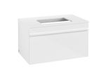 Villeroy und Boch Venticello Waschtisch-Unterschrank A94502DH 75,7 x 43,6 x 50,2 cm, Griff White, Glossy White