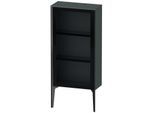 Duravit XViu Halbhochschrank XV1361RB238 50x24x89cm, Glastür, schwarz matt, Tür rechts, dolomiti grey hochglanz