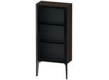 Duravit XViu Halbhochschrank XV1361RB269 50x24x89cm, Glastür, schwarz matt, Tür rechts, nussbaum gebürstet