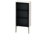 Duravit XViu Halbhochschrank XV1361LB122 50x24x89cm, Glastür, champagner matt, Tür links, weiß hochglanz