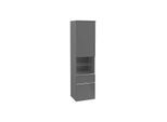 Villeroy und Boch Venticello Hochschrank A95201FP 40,4 x 154,6 x 37,2 cm, links, Griff Chrom, Glossy Grey