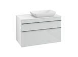 Villeroy und Boch Venticello Waschtisch-Unterschrank A94301RE 95,7 x 60,6 x 50,2 cm, Waschtisch rechts, Griff Chrom, Glass Glossy White