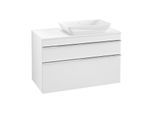 Villeroy und Boch Venticello Waschtisch-Unterschrank A94301MS 95,7 x 60,6 x 50,2 cm, Waschtisch rechts, Griff Chrom, White Matt