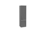 Villeroy und Boch Venticello Hochschrank A95112FP 40,4 x 154,6 x 37,2 cm, rechts, Griff White, Glossy Grey