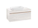 Villeroy und Boch Venticello Waschtisch-Unterschrank A94705E8 95,7 x 43,6 x 50,2 cm, Waschtisch links, Griff Copper, White Wood