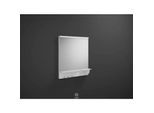 Burgbad Eqio Leuchtspiegel SEZQ065F2009 65 x 76,9 x 15 cm, Weiß Hochglanz, horizontale LED-Aufsatzleuchte, Ablage