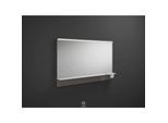 Burgbad Eqio Leuchtspiegel SEZQ120F2010 120 x 76,9 x 15 cm, Grau Hochglanz, horizontale LED-Aufsatzleuchte, Ablage
