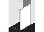 Kermi Xb Glasanlage XBWDR08020VYK 80x200cm, silber hochglanz, ESG SR Opaco Clean, rechts