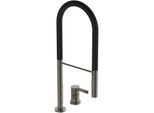 Ideal Standard Gusto Küchen-2-Loch-Armatur BD425A5 magnetic grey, mit 2-Funktionshandbrause aus Metall