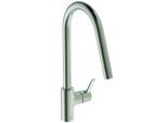 Ideal Standard Gusto Küchenarmatur BD414GN silver storm, mit hohem Rohrauslauf und herausziehbarer Handbrause