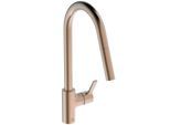Ideal Standard Gusto Küchenarmatur BD414J4 sunset rose, mit hohem Rohrauslauf und herausziehbarer Handbrause