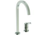 Ideal Standard Gusto Küchen-2-Loch-Armatur BD423GN silver storm, mit hohem eckigen Rohrauslauf