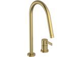Ideal Standard Gusto Küchen-2-Loch-Armatur BD422A2 brushed gold, mit hohem Rohrauslauf