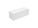 Keuco Edition 400 Sideboard 31767210000 140 x 47,2 x 53,5 cm, 4 Auszüge, Weiß hochglanz/Weiß hochglanz