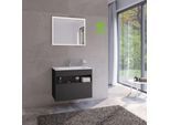 Keuco Stageline Waschtisch-Unterschrank 32862970000 80 x 62,5 x 49 cm, Dekor Vulkanit, Glas Vulkanit satiniert, ohne Elektrik