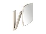 Keuco iLook_move Kosmetikspiegel 17613050000 Wandmodell, 200 x 200 mm, Nickel gebürstet