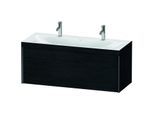 Duravit XViu Waschtisch-Unterschrank XV4613OB216C 120x48cm, 1 Auszug, schwarz matt, Rahmen C, Eiche schwarz