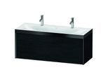 Duravit XViu Waschtisch-Unterschrank XV4613OB216P 120x48cm, 1 Auszug, schwarz matt, Rahmen P, Eiche schwarz